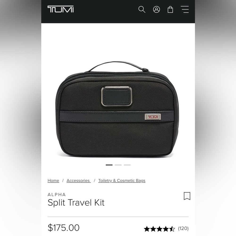 Tumi Alpha 3 split travel kit